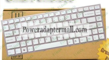 New SONY VPCS VPC-S US White Keyboard Silver